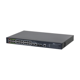 (Dh-Lr2226-24Et-360-V2) Dahua Switch L2 Epoe Gestionable 24 Puertos 10/100 (8 Epoe/Eoc + 16 Poe) + 2 Uplink Combo Gigabit/Sfp