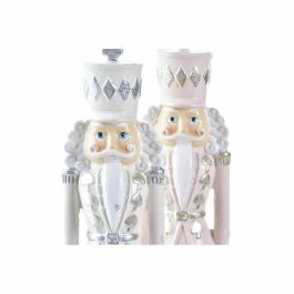 Figura Navidad Fantasia DKD Home Decor Rosa Blanco 4 x 17 x 4.5 cm (2 Unidades) Figura Navidad Fantasia DKD Home Decor Rosa Blanco 4 x 17 x 4.5 cm (2 Unidades)