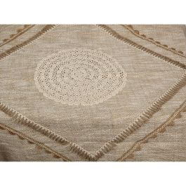 Manta Romimex Beige Bordado 125 x 150 x 150 cm