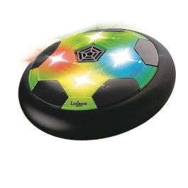 Lexibook AeroFoot Disco de fútbol flotante de espuma luminoso con 2 porterías, 1 balón y bomba recargable, para jugar en la oscuridad
