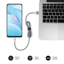 Subblim Pack 2 Cables Usb A Micro Usb (2.4A) 1M Black/Silver Subblim Pack 2 Cables Usb A Micro Usb (2.4A) 1M Black/Silver