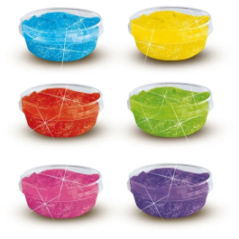 Ses Creative SES8710341003845 Glitter gouache (6x45ml) Colores Brillantes Opacos Envase Práctico