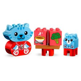 LEGO 10414 DUPLO My First: Mis Rituales Diarios - Hora de Comer y Dormir, Juguete Social con 4 Figuras de Animales