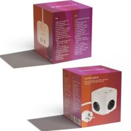 Nano Cable Regleta 10.37.0011, 3 Tomas de Corriente, 2 USB Tipo-A + 1 USB Tipo-C, Cable 1.4m, Blanca