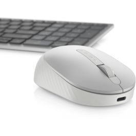 Dell MS7421W Ratón Inalámbrico Óptico Bluetooth/USB 2.4 GHz Ergónomico Plateado Platino 7 Botones Programables Recargable