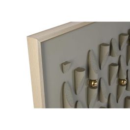 DKD Home Decor Cuadro Abstracto Estilo Urban Lienzo y PS Verde Gris 120x90 cm Profundidad 3.5 cm Set de 2 Unidades