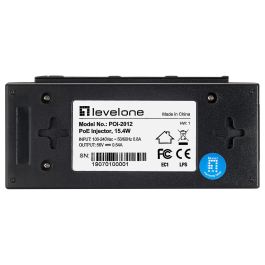 Level One POI-2012 Inyector PoE 15.4W Adaptador de Corriente por Ethernet