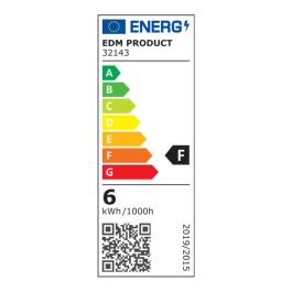 Edm Aplique LED Ovalado con Rayas 6W 516LM 4000K Luz Día IP54 12x12x6cm