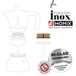 Monix M863009 Cafetera Italiana Induction Inox 9 Tazas Negra Apta Inducción Acero Inoxidable y Aluminio Monix M863009 Cafetera Italiana Induction Inox 9 Tazas Negra Apta Inducción Acero Inoxidable y Aluminio