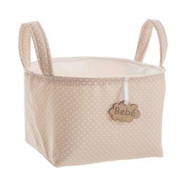 Creaciones Llopis Cesta Pequeña Asas Poliester Topos Marrón 17 x 13.5 x 20 cm Precio: 5.59000035. SKU: B19FHPMSPD