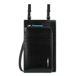 Blue Square, Bolso bandolera de cuero, Negro, 11,5 x 19 x 2 cm, Para hombres Precio: 91.89000029. SKU: B1CDW7HZ8G