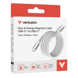 Verbatim Cable Magnético USB-C a USB-C 1.20m Gris - Aluminio, Nylon, TPE, 480Mbps, 100W, PD 3.0, QC 3.0 Precio: 13.59000005. SKU: B15KJ6HJAM