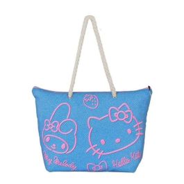Karactermania Bolsa de Playa Soleil Hello Kitty Denim, Polyester, 52 x17 x37 cm