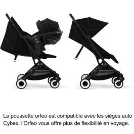 CYBEX - Cochecito ultracompacto y cómodo - ORFEO - 4 ruedas - Magic Black CYBEX - Cochecito ultracompacto y cómodo - ORFEO - 4 ruedas - Magic Black