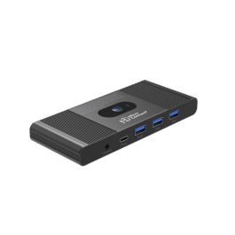 MicroConnect Interruptor KVM 2 Puertos DisplayPort USB-C para 2 Computadoras, Soporta 8K@60Hz, USB 3.0, Conmutación Rápida