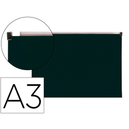 Liderpapel Carpeta Dossier A3 Cierre Cremallera Negro Opaco Polipropileno 180 Micras Precio: 14.49999991. SKU: B12KPJA7Y7