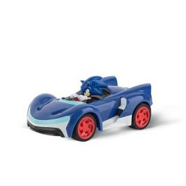 Carrera Pista de Carreras Team Sonic Racing con 2 Coches Radio Control Escala 1:43, 2,4 GHz, Edad 6+ años, Pilas Incluidas