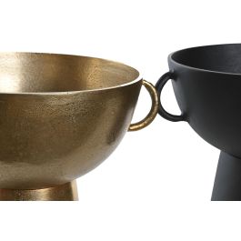 DKD Home Decor Jarron Moderno Decorativo de Aluminio Negro y Dorado con Asa. 2 Unidades, 28x26x34 cm Precio: 105.50000043. SKU: S3043827