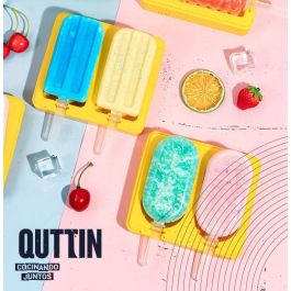 Quttin Molde de Helado Doble de Silicona, 13.3 x 11.5 x 3 cm (24 Unidades)