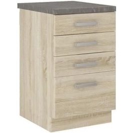 LASSEN Mueble Bajo 4 Cajones con Encimera Acabado Roble Sonoma L 40 x P 51,6 x H 85 cm Precio: 137.98999962. SKU: B1K4P5EHDX