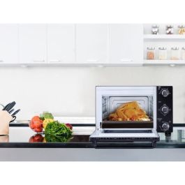 Continental Edison CEMF22B - Mini Horno Eléctrico 22L Negro 1300W con Función Asador y Circulación Natural