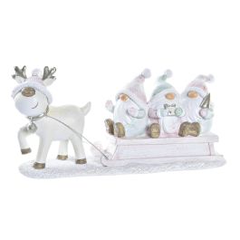 DKD Home Decor Figura Decoración Navidad Trineo Fantasía Resina Rosa Blanco Verde 7x11.5x23 cm Precio: 11.57244. SKU: B15XQ54D9B