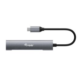 Equip Hub USB Tipo C 4 Puertos 3.2 Gen 1 - 128963, Compatible con MacBook, Chromebook Pixel