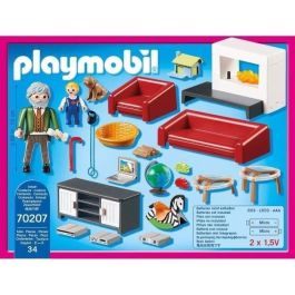 Playmobil Casa Muñecas Salón con Abuelo y Nieto, Muebles y Componentes Sorpresa