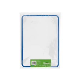 Liderpapel Pizarra Blanca Magnética Doble Cara Lisa 21x30 cm con Rotulador, Imán y Borrador