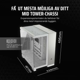 CORSAIR CC-9011285-WW Caja PC Torre Media 6500X, Aluminio Blanco/Gris Satinado