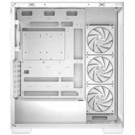 DeepCool CG580 4F V2 Torre Midi PC Blanco con 4 Ventiladores y Vidrio Templado para Gaming