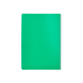 Liderpapel Cuaderno Espiral A4 Pautaguía Tapa Plástico 80 Hojas 90gr Cuadro Pautado 3mm Con Margen Color Verde