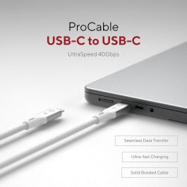 Cable USB Linq Byelements LQCU4100 Blanco 1 m