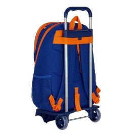 Safta Mochila con Carro Valencia Basket 665+905 Color Azul y Naranja 32x44x16cm