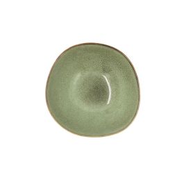 Bidasoa Bol Cerámico Ikonic Verde Set de 6 Unidades 15,8x15x7 cm con Relieves Orgánicos, Apto Lavavajillas y Microondas