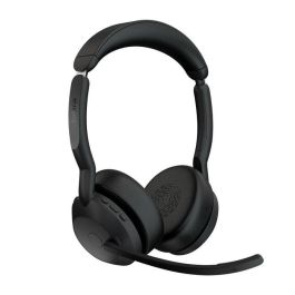 Jabra Evolve2 55 Link380c UC Stereo Stand Auriculares Inalámbrico y Alámbrico para Oficina y Centro de Llamadas Color Negro