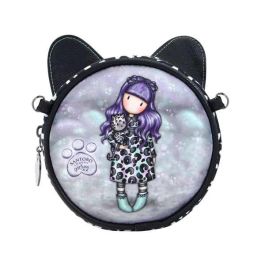 Bolso Bandolera Gorjuss Smitten kitten Negro Blanco (13,5 x 5,5 x 13,5 cm)