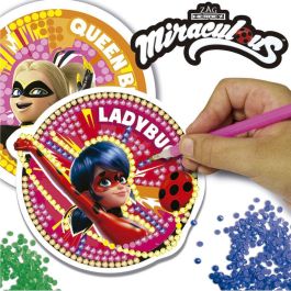EDUCA BORRAS Mosaicos de Brillantes Prodigiosa Ladybug - 5 Cartas para Decorar con 1500 Mini Brillantes