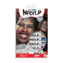 Carioca Barra de Maquillaje Mask Up Metallic para Piel, Set de 6 Colores Surtidos Metálicos, Lavable con Agua y Jabón Carioca Barra de Maquillaje Mask Up Metallic para Piel, Set de 6 Colores Surtidos Metálicos, Lavable con Agua y Jabón