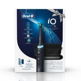 Braun Oral-B IO5 Cepillo de Dientes Eléctrico Vibratorio Adulto Negro, 5 Modos, Bluetooth, Temporizador y Estuche Viaje
