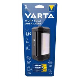 Varta 17648101421 Linterna de Trabajo Work Flex Area Light LED 3xAA Resistente al Agua y Polvo para Entornos de Bricolaje