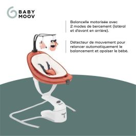 Babymoov Swoon Motion Columpio eléctrico para bebés, asiento de 360 °, terracota