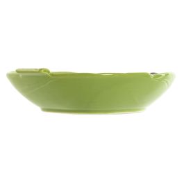 DKD Home Decor Plato Moderno Gres Verde 20.6 x 19 x 5 cm (4 Unidades) Apto Microondas y Lavavajillas