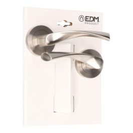 Edm Juego roseta 707 aluminio niquel satinado ø 50 mm Edm Juego roseta 707 aluminio niquel satinado ø 50 mm