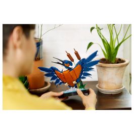Lego 10331 Icons Kingfisher (Kungsfiskare) Fauna 2024 V29 - Set de construcción de kungsfiskare para adultos con soporte de exhibición