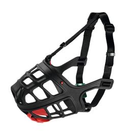 Hunter Bozal Albury 5 para Perros con Protección Anticebos Envenenados. Flexible, Plástico Resistente, Acolchado, Permite Beber y Jadear, Negro.