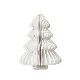 Decoris Árbol de Navidad de Papel Blanco Ø30 x 40 cm