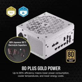 CORSAIR CP-9020273-EU Fuente de Alimentación RMx Shift Series RM750x para PC, 80 PLUS Gold, Color Blanco