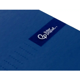 Liderpapel Cuaderno espiral A4 micro crafty tapa forrada 120 hojas 90gr cuadro 5mm 5 bandas 4 colores color azul