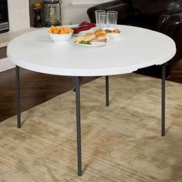 Mesa Plegable Lifetime Blanco 122 x 73,5 x 122 cm Acero Plástico Mesa Plegable Lifetime Blanco 122 x 73,5 x 122 cm Acero Plástico